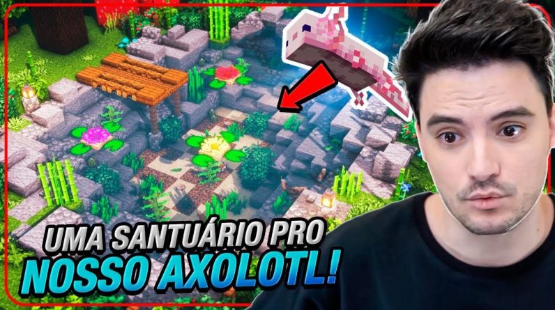CONSTRUÃ UM SANTUÃRIO PARA OS AXOLOTES NO MINECRAFT #2-17 1 CONSTRUÃ UM SANTUÃRIO PARA OS AXOLOTES NO MINECRAFT #2-17