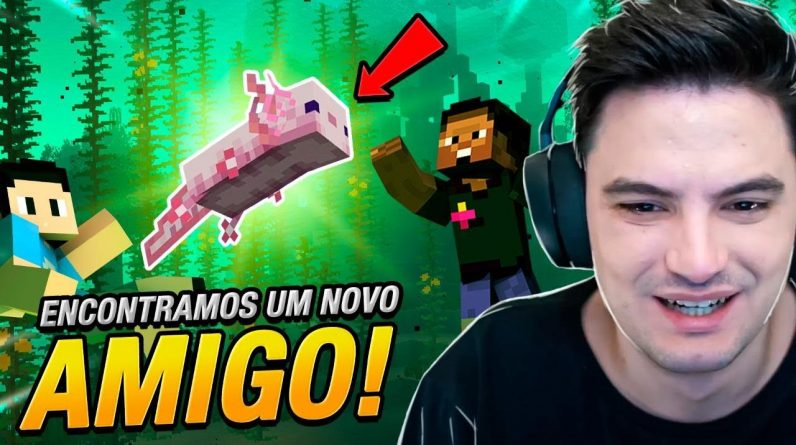 ENCONTRAMOS O INCRÃVEL AXOLOTL NO MINECRAFT #16 1 ENCONTRAMOS O INCRÃVEL AXOLOTL NO MINECRAFT #16