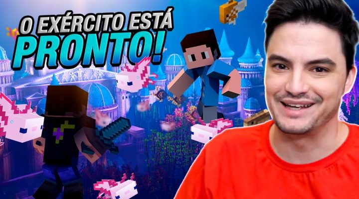 NOSSA ARMADA DE AXOLOTL FICOU PRONTA NO MINECRAFT