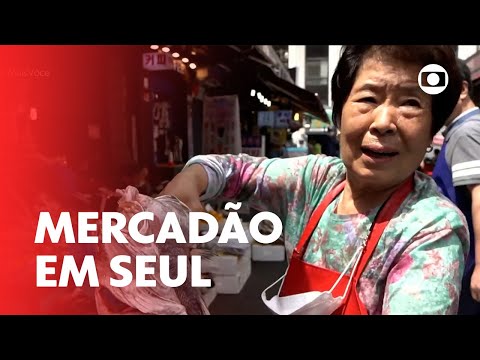 Eric Faria mostra cultura sul-coreana no mercadão em Seul | Mais Você | TV Globo