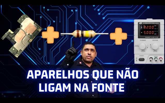 APRENDA A LIGAR APARELHOS QUE NÃO  LIGAM NA FONTE ULTILIZANDO UM RESISTOR DE 100K