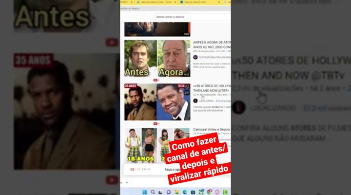 Canal viral de antes/depois como fazer #adsense #youtuber #monetização #shorts