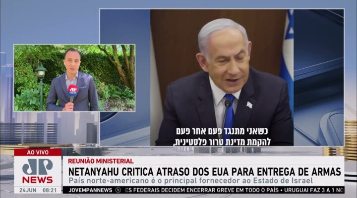 Netanyahu critica atraso dos EUA para entrega de armas