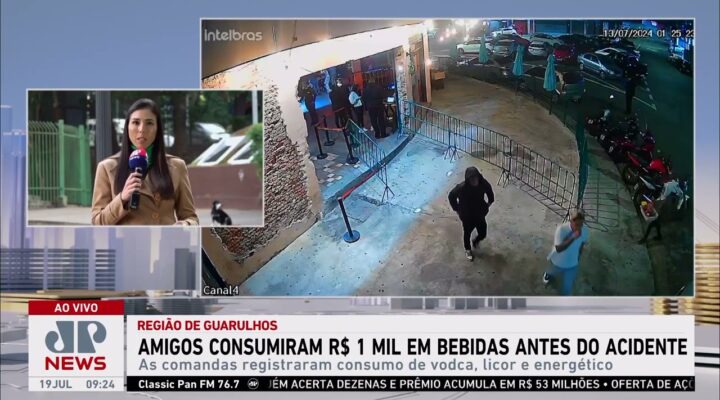 Jovens consumiram R$ 1 mil em bebidas antes do acidente que matou motorista de app em Guarulhos (SP)