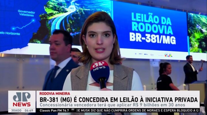 BR-381, em Minas Gerais, é concedida em leilão à iniciativa privada