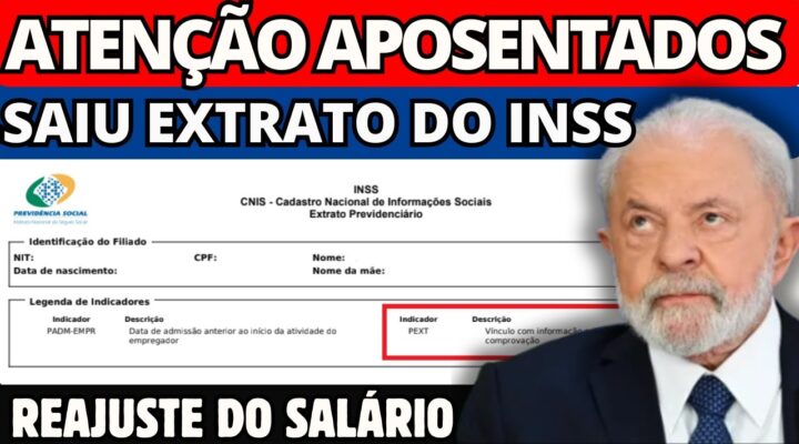 INSS LIBEROU EXTRATO COM CORREÇÃO DAS APOSENTADORIAS 6,37% + 3,94%! FOLHA VIROU AGOSTO