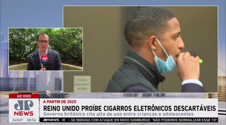 Reino Unido vai proibir cigarros eletrônicos descartáveis a partir de 2025