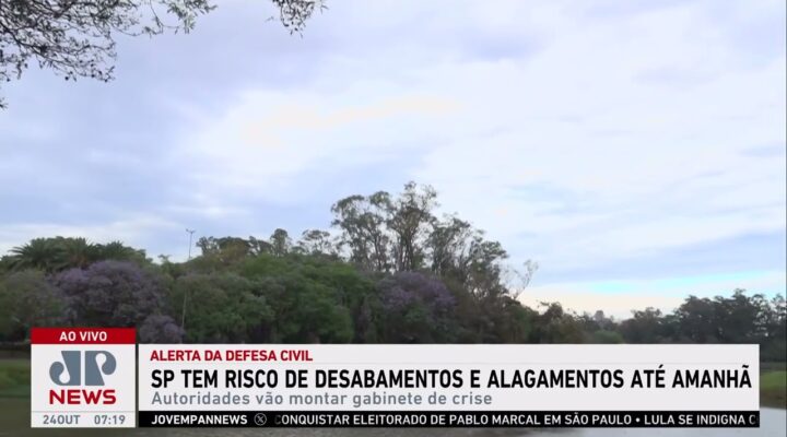 São Paulo tem risco de desabamentos e alagamentos, segundo Defesa Civil