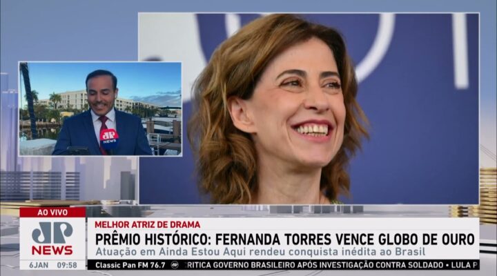 Fernanda Torres vence prêmio Globo de Ouro