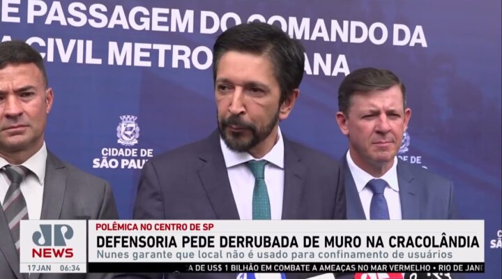 Nunes critica pedido da Defensoria para retirada de muro na Cracolândia