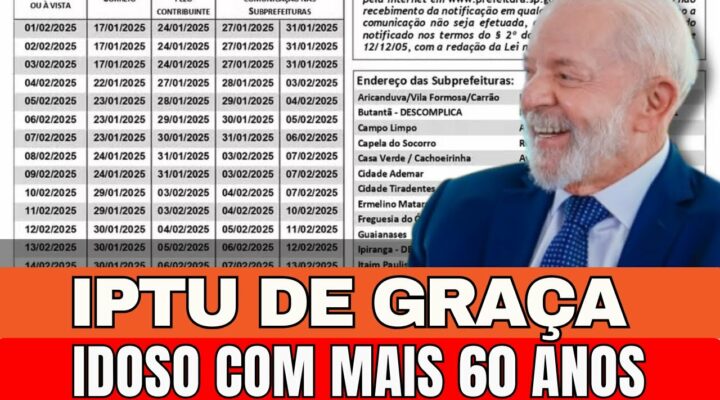 IPTU DE GRAÇA PARA IDOSOS COM MAIS DE 60 ANOS! COMO GARANTIR ISENÇÃO NA COBRANÇA DE 2025